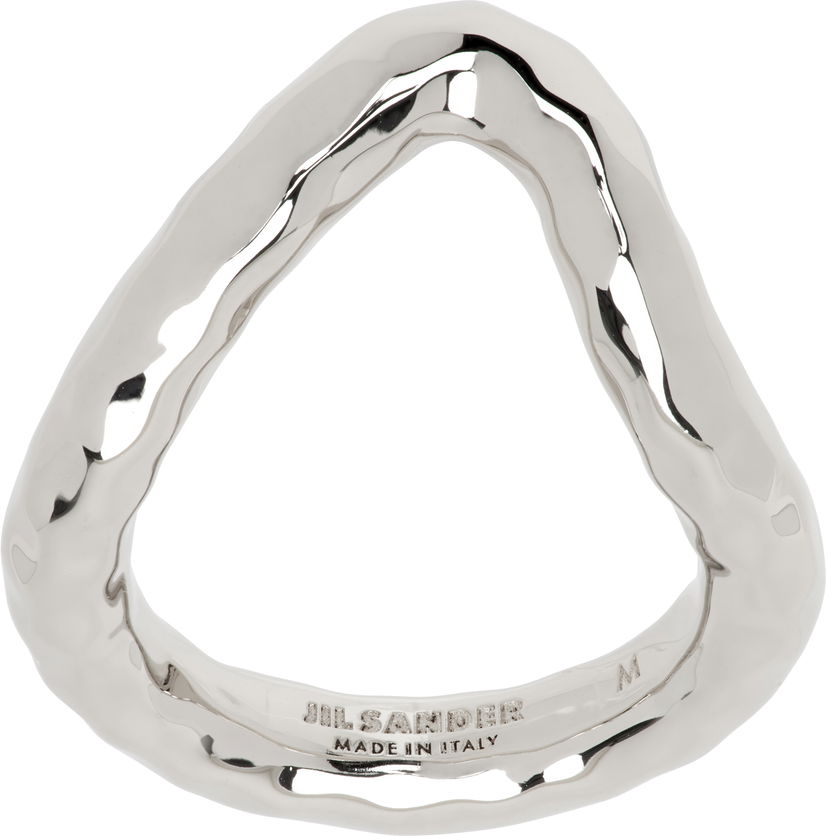 Ringa Jil Sander Jil Sander Hammered Ring Metallisk | J11UQ0073_P6959