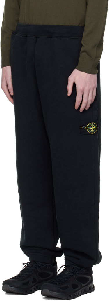 Träningsbyxor Stone Island Stone Island Brushed Organic Cotton Fleece Sweatpants Svart | K2S15 6200004 S0A20, 3