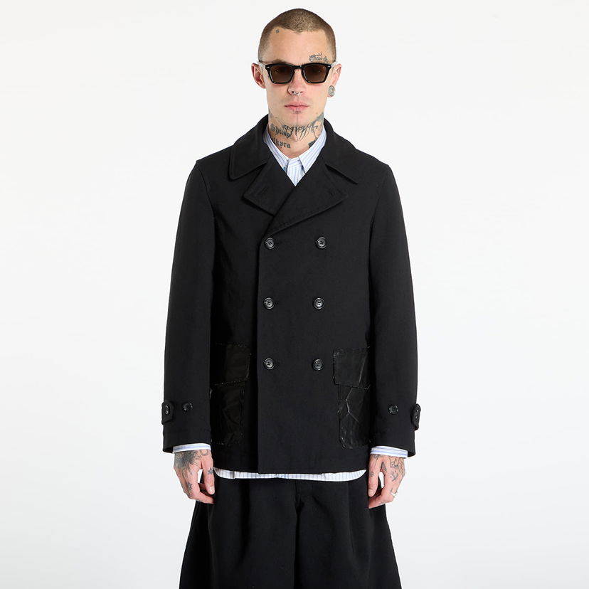 Rockar Comme des Garçons Comme des Garçons SHIRT Double Breasted Coat Svart | FP-C501-W25 Black