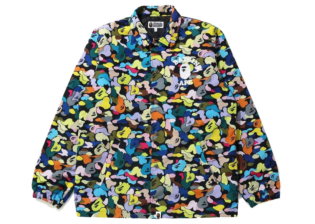 Jacka BAPE Multi Camo College Coach Jacket Grön | 1G80-140-021, 0