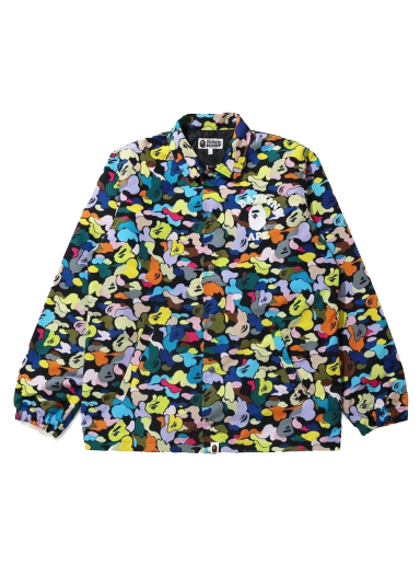 Jacka BAPE Multi Camo College Coach Jacket Grön | 1G80-140-021