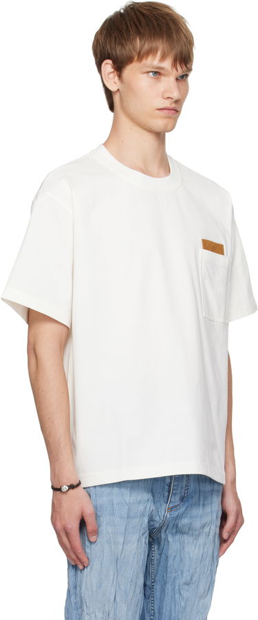 T-shirt Bottega Veneta Bottega Veneta Pima Cotton Jersey T-Shirt with Pocket Vit | 838924V4N509071, 1