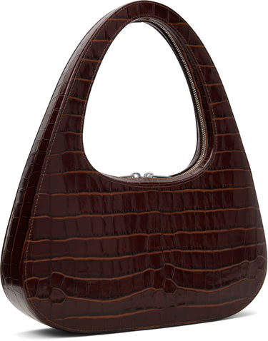 Handväska Coperni Coperni Croco Embossed Large Swipe Baguette Bag Brun | COPBA85F6032, 2