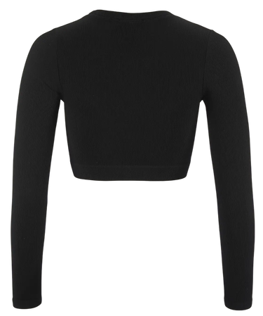 Crop top Craft Craft Collective Rib Cropped Long Sleeve T-Shirt Svart | 1916014-999000, 3