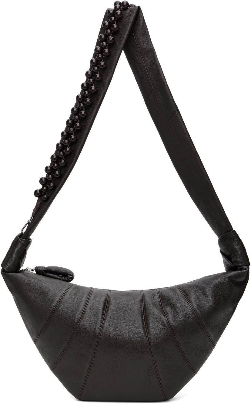 Axelväska LEMAIRE Lemaire Pearls Medium Croissant Bag Brun | BG0158 LL0131