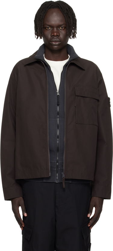 Jacka Stone Island Stone Island Weatherproof Canvas Overshirt Brun | K2S15 1200018 S00F1, 0