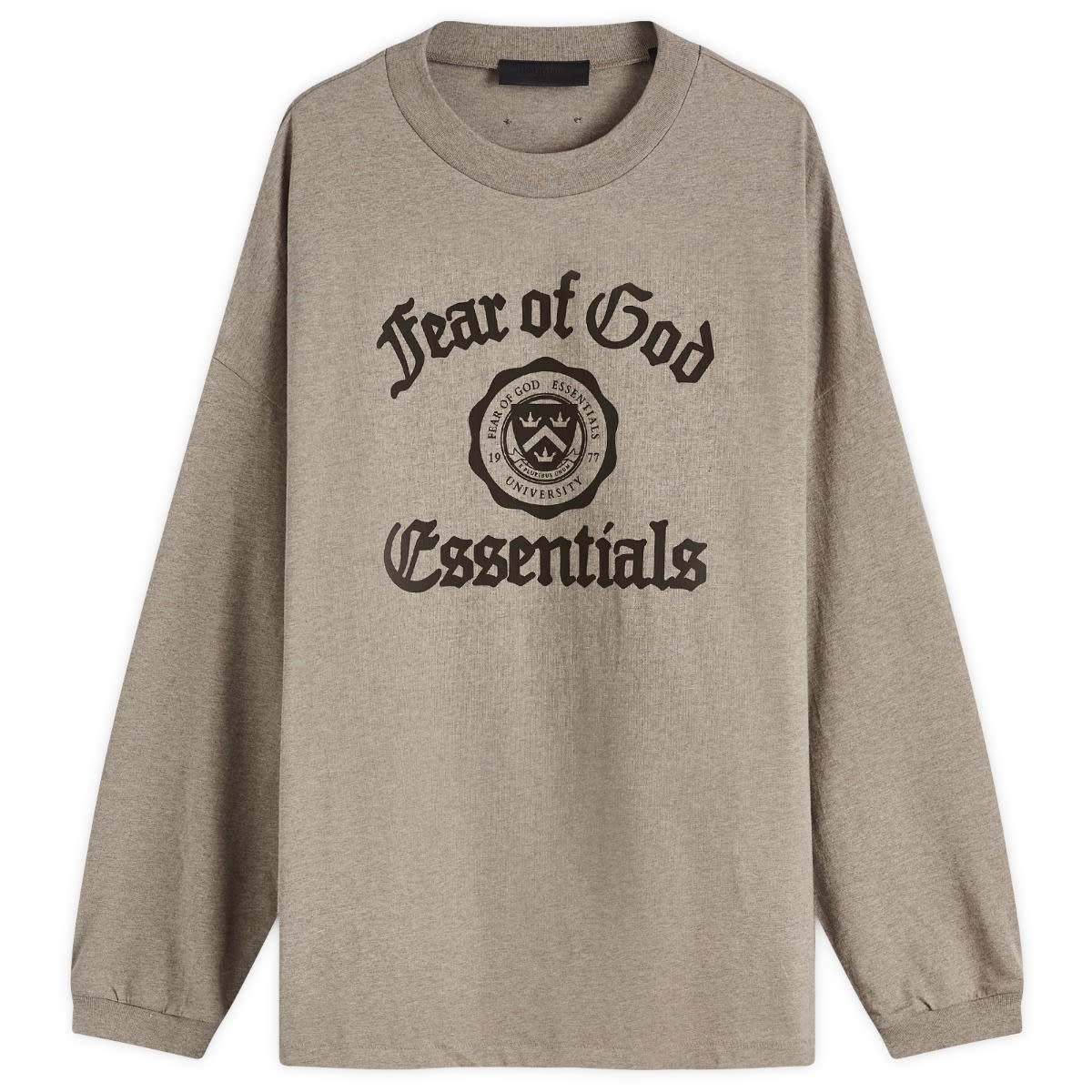 Sweatshirt Fear of God Fear Of God Essentials University Long Sleeve T-Shirt Brun | 125HO242011F, 0