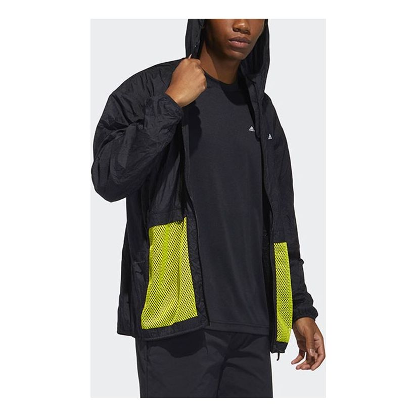 Vindjacka adidas Performance Terrex Bao Pack Windbreaker Hooded Jacket with Mesh Pockets Svart | GN7601