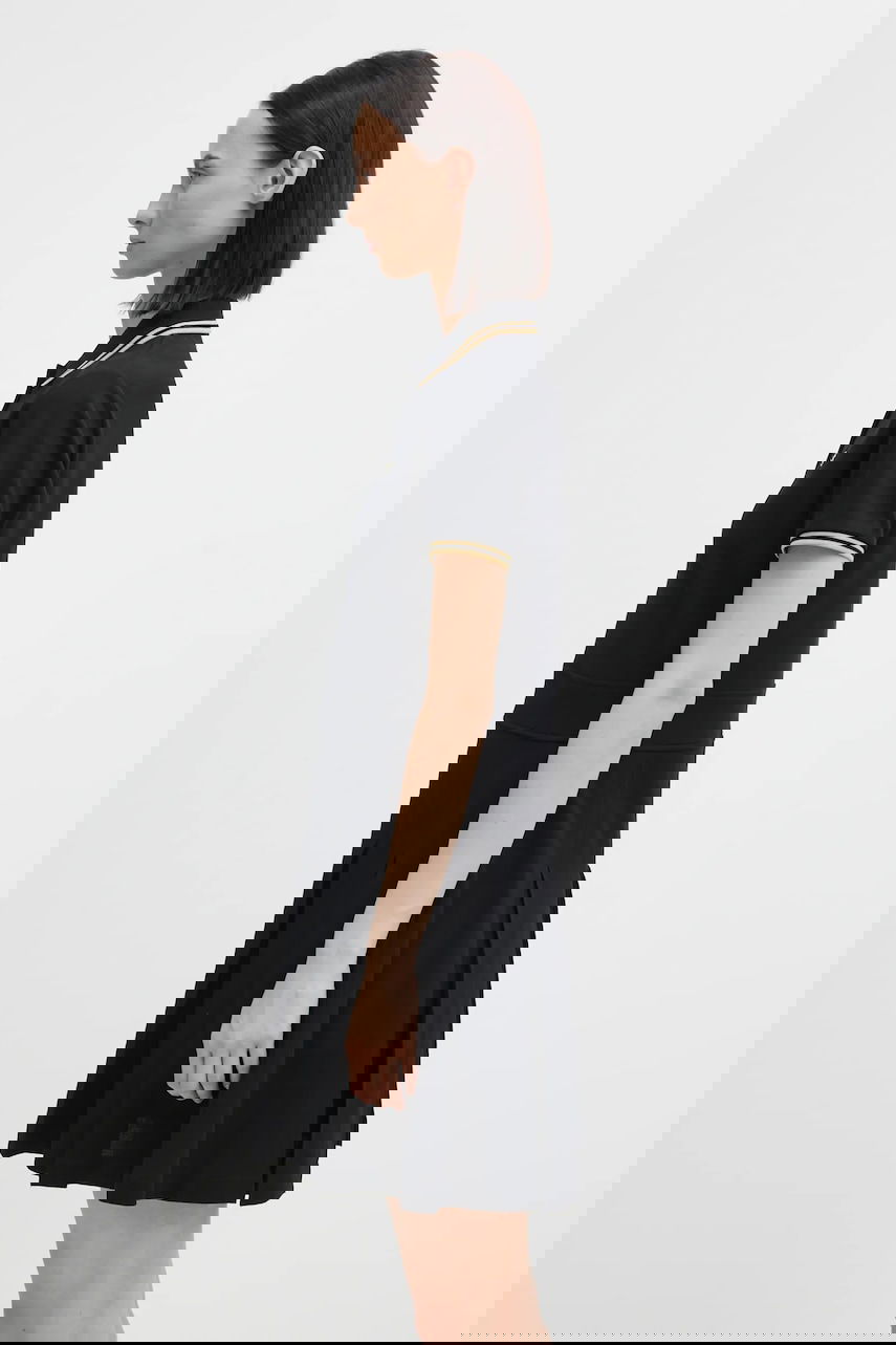 Klä Fred Perry Polo Dress Pleated Mini Svart | D1177, 1