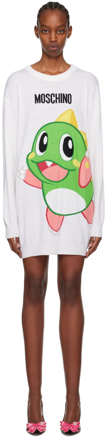 Klä Moschino Puzzle Bobble Minidress "Off-White" Vit | 0480 1000 A1001