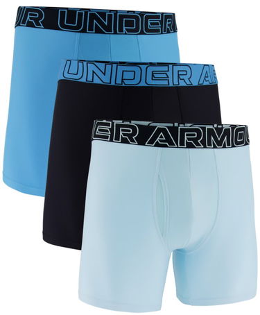 Boxare Under Armour Under Armour Performance Tech 6in Boxer Briefs - 3 Pack Blå | 1383878-494, 0
