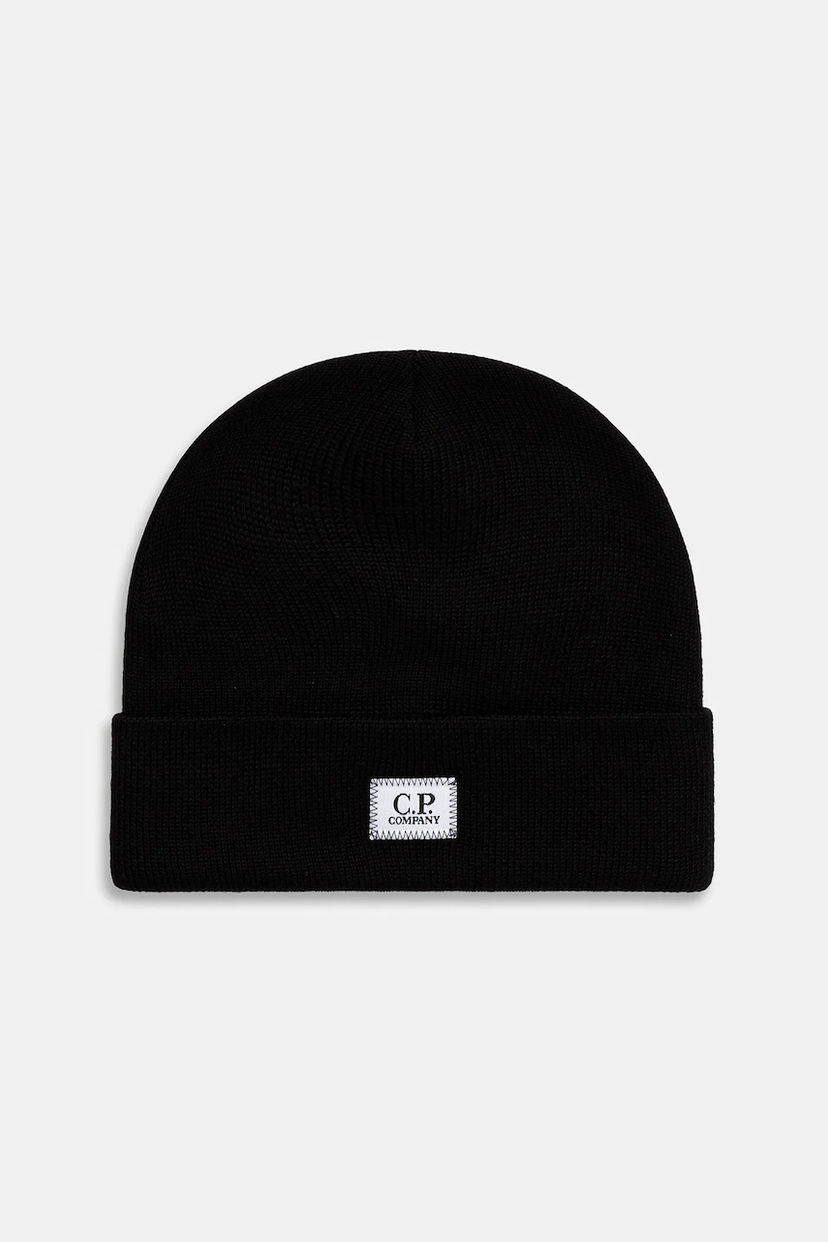 Mössa C.P. Company Wool Beanie Svart | 19CMAC305A005509A