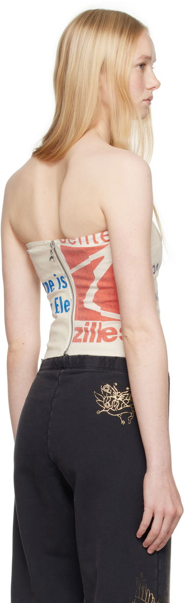 Linne Marine Serre Marine Serre Regenerated Bustier Top Beige | WTO436A UWOV0009, 2