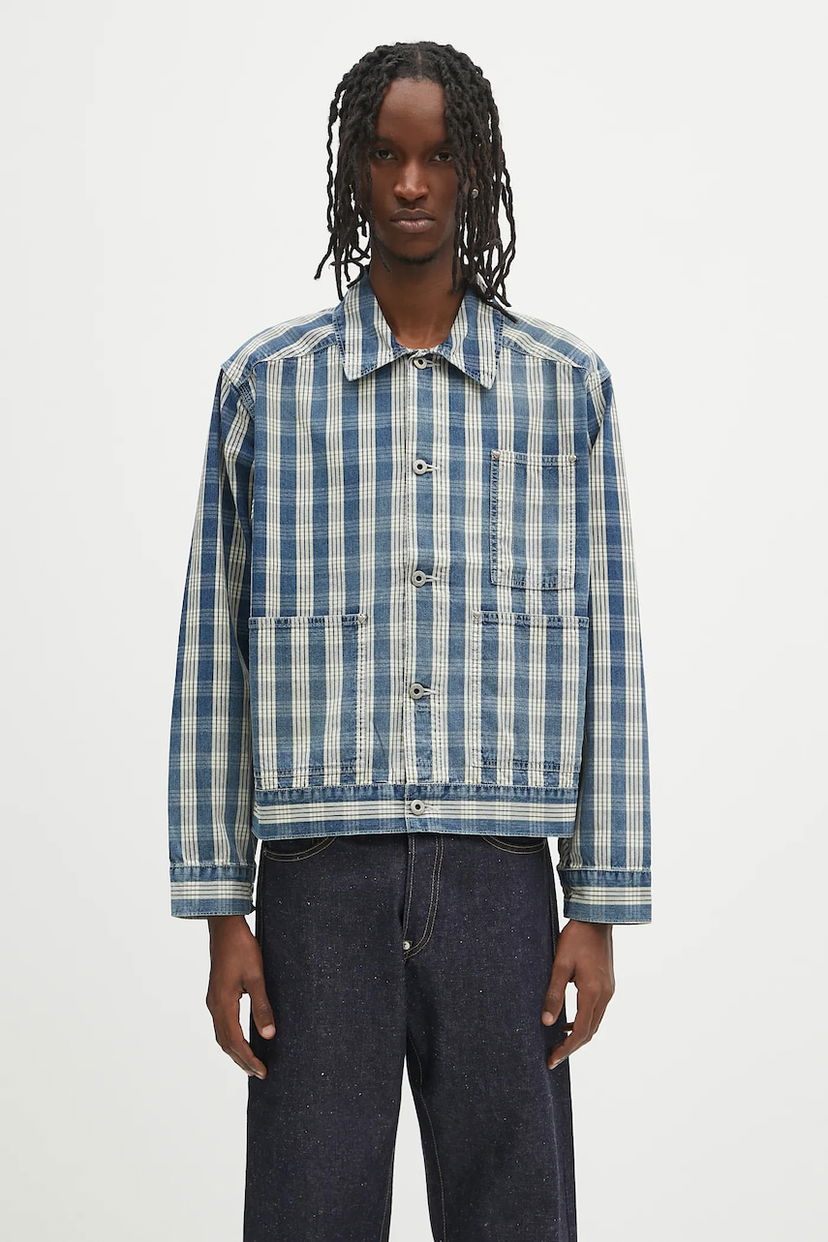 Skjorta Human Made Human Made Relaxed Work Jacket Blå | HM29JK010