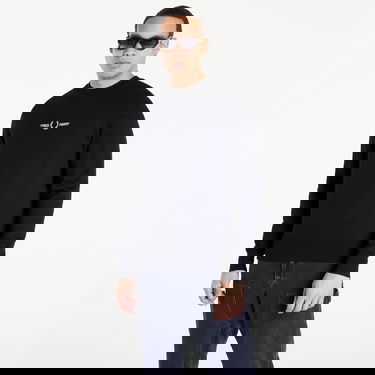 Sweatshirt Fred Perry Embroidered Sweatshirt Svart | M4727 102, 0