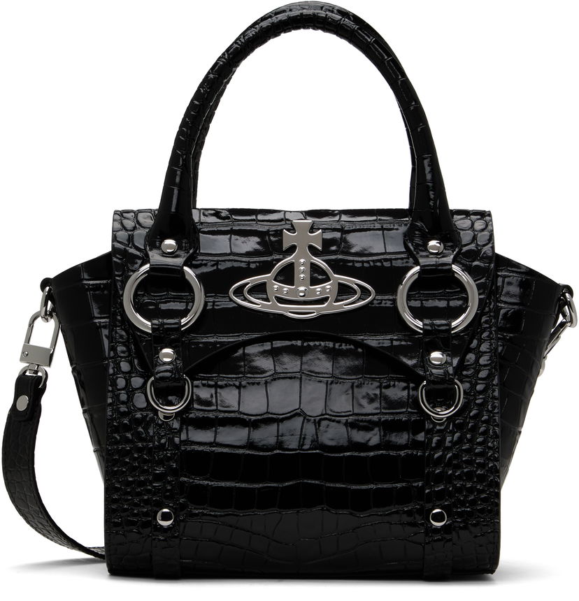 Handväska Vivienne Westwood Vivienne Westwood Small Betty Crocodile-Embossed Bag Svart | 47030004W-L0099-