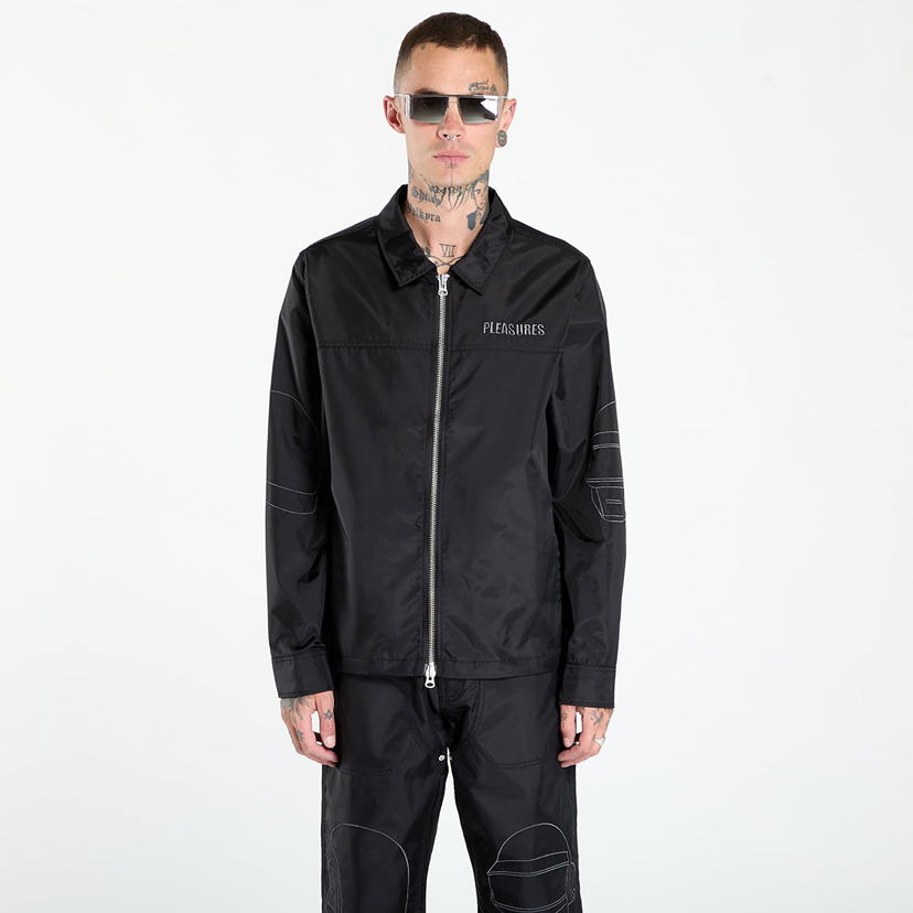 Jacka Pleasures PLEASURES Daft Club Helmets Nylon Work Jacket Svart | P25DP008-BLACK