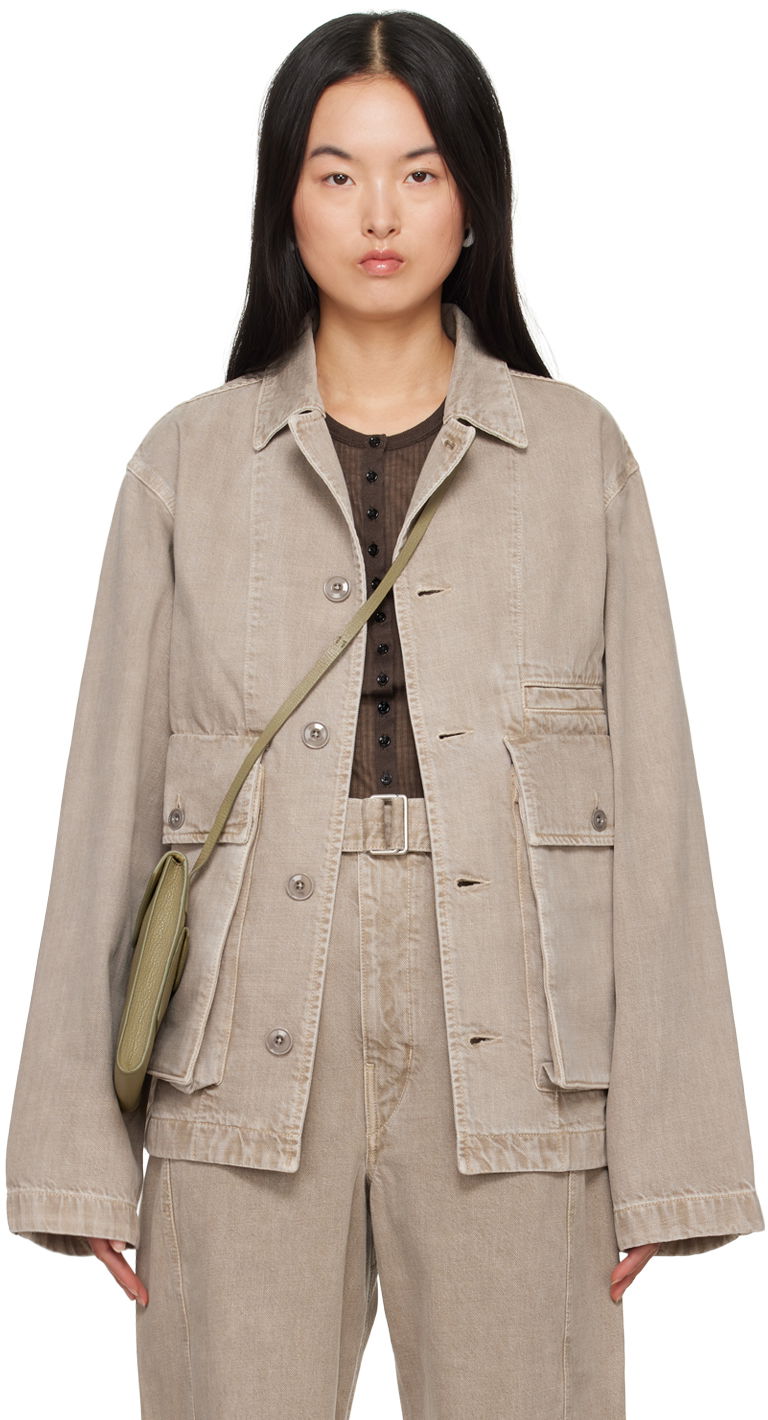 Jacka LEMAIRE Lemaire Boxy Denim Jacket Beige | OW306 LD1017
