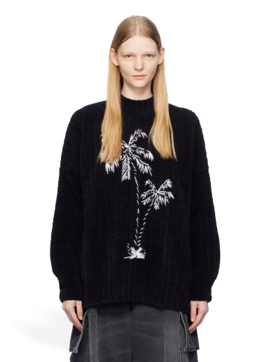 Sweater Palm Angels Graphic Sweater Svart | PWHE056F23KNI0011003