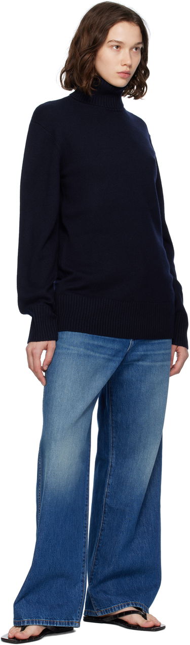 Sweater TOTEME TOTEME Cashmere Turtleneck Sweater Mörkblå | 252-WRT0474-YA0016, 3
