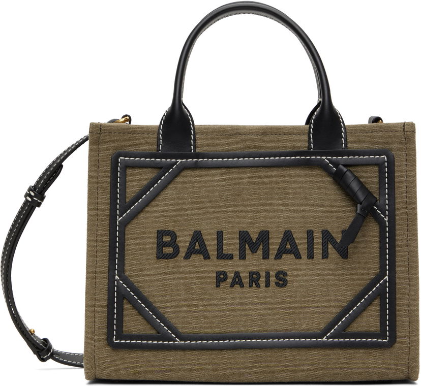 Tygpåse Balmain Balmain B-Army Small Tote Bag Grön | DN1FE809TDVY