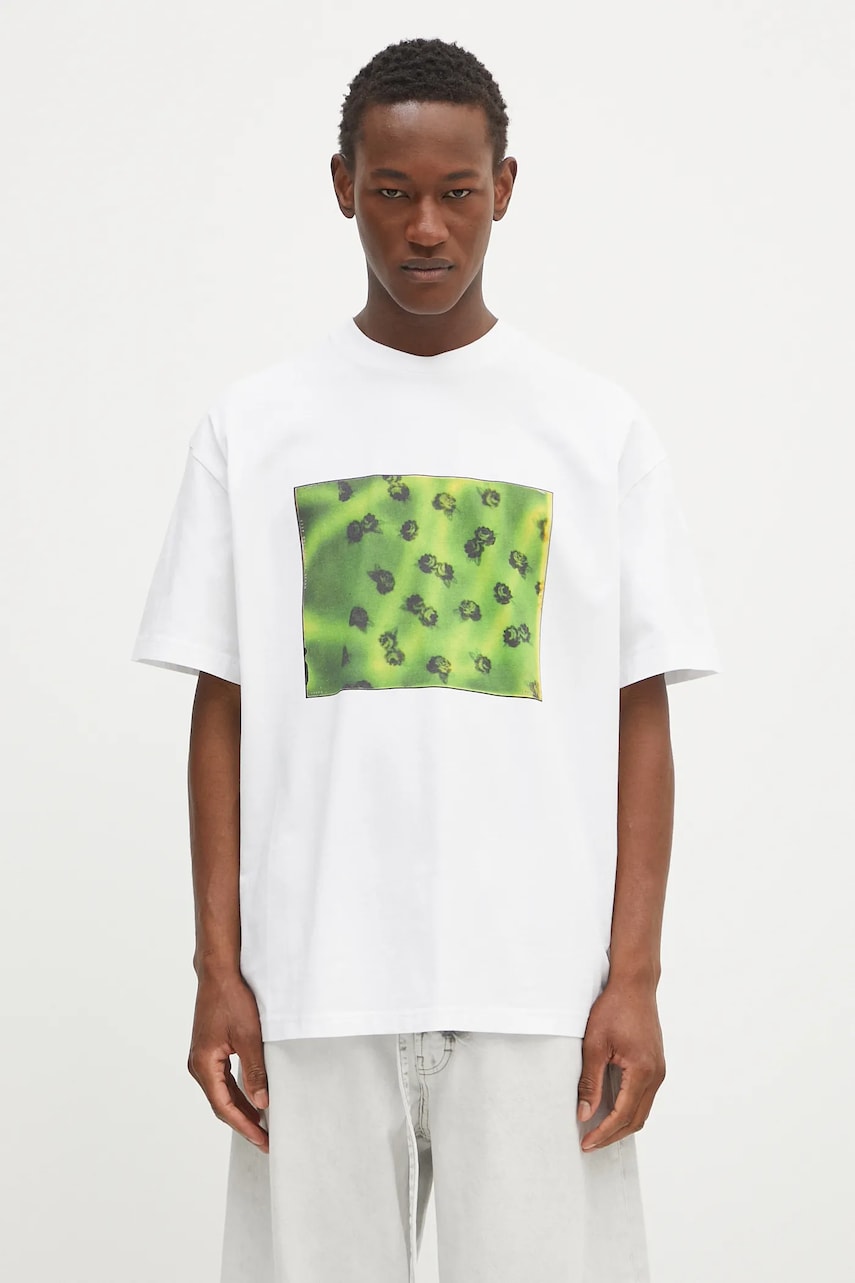 T-shirt 032C 032C 'Ketuta' Print T-Shirt Vit | S25.URC.0114.100, 0