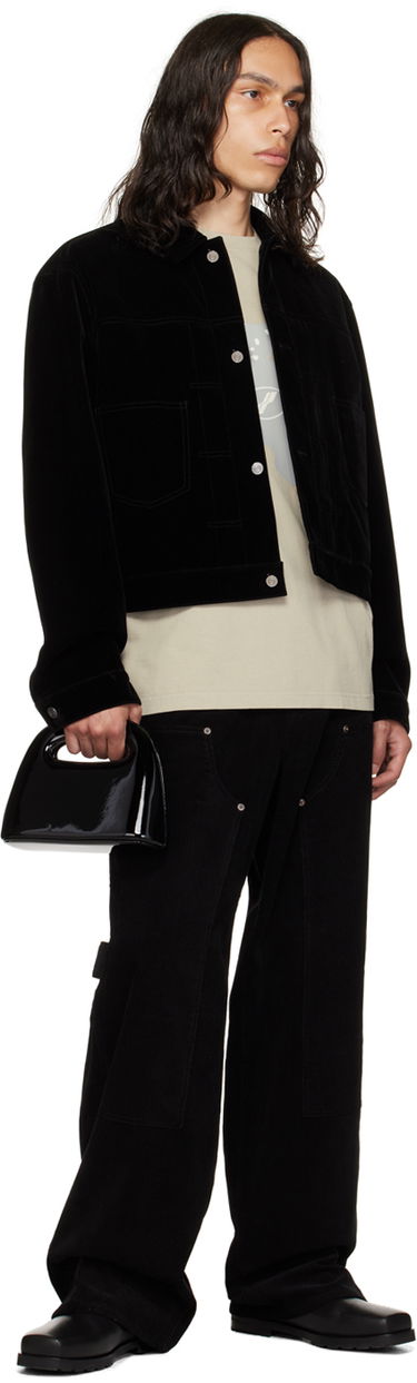Jacka We11done We11done Velvet Crop Jacket Svart | WD-JK3-23-041-M-BK, 3