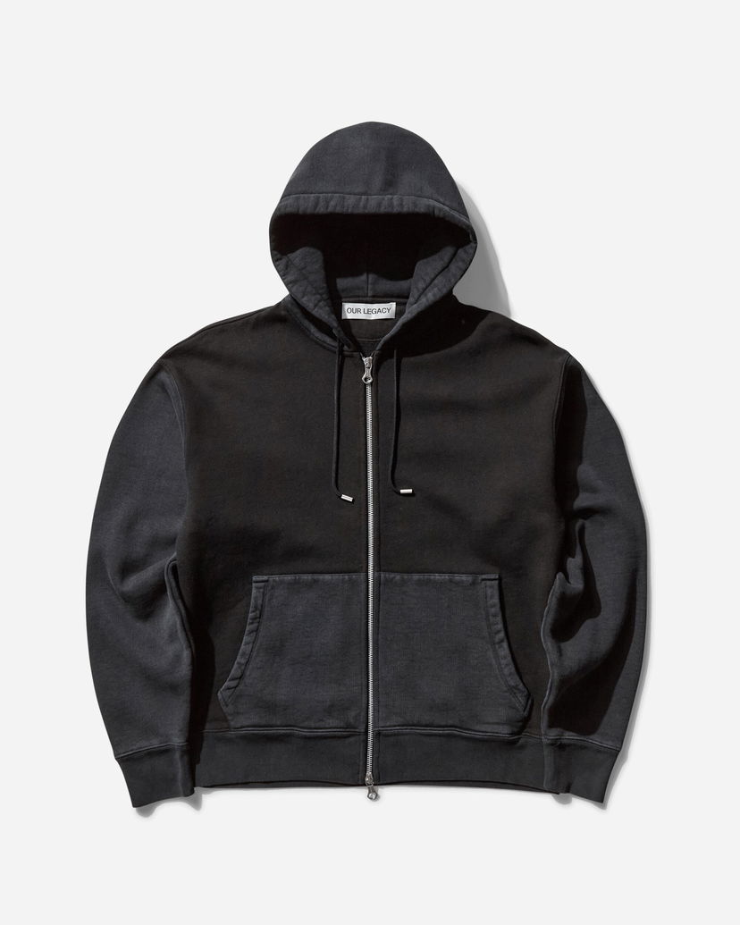 Sweatshirt OUR LEGACY Rascal Zip Hoodie Svart | M2256RP 001