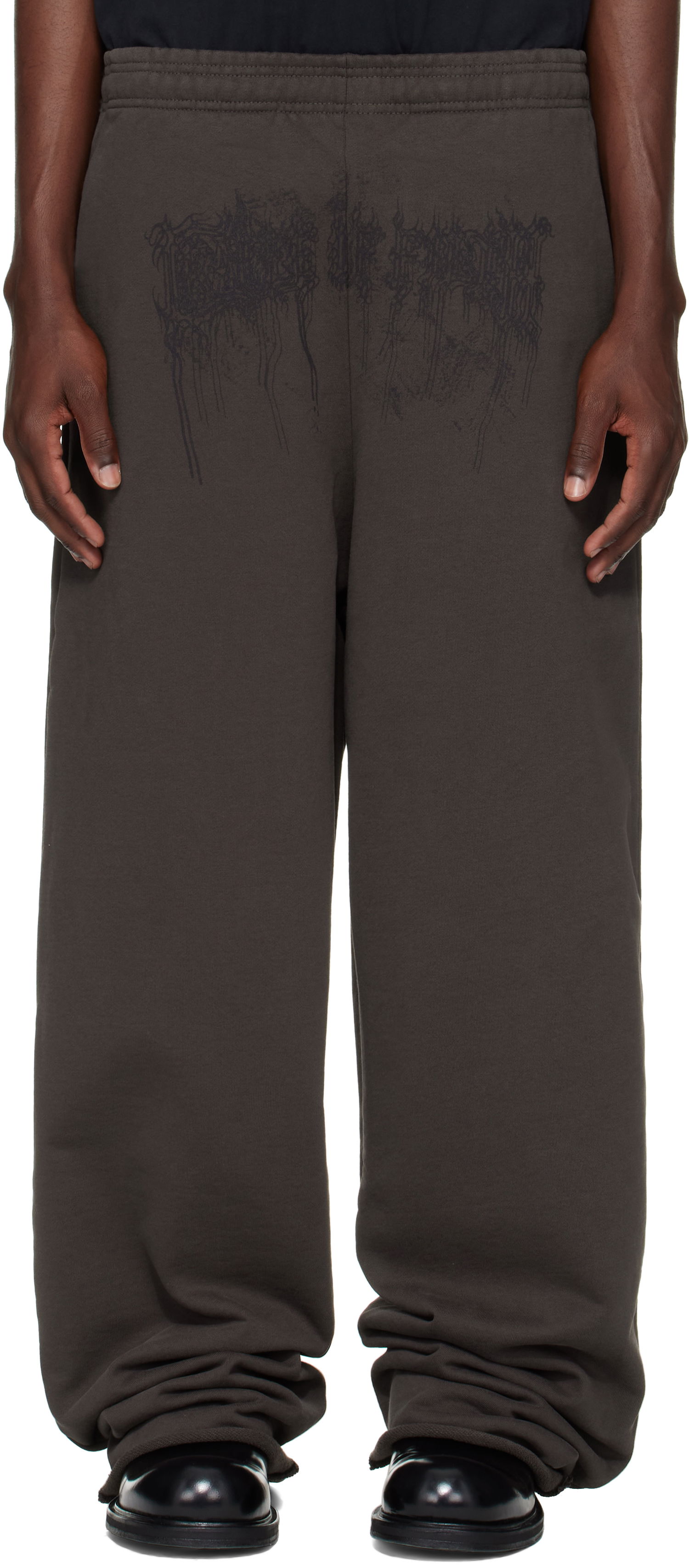 Träningsbyxor VETEMENTS Vetements Cradle of Filth Dripping Logo Baggy Sweatpants Grå | UCF76SP450C, 0