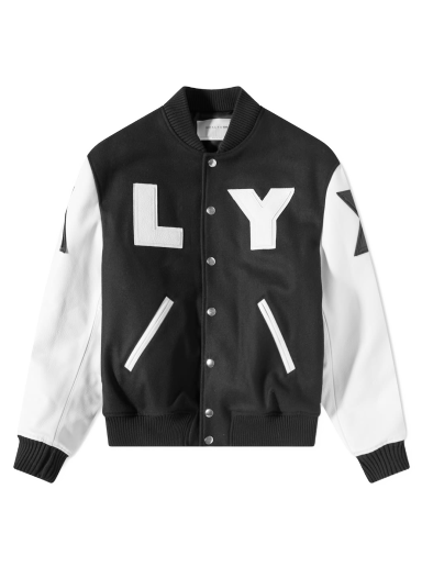 Bomberjacka 1017 ALYX 9SM Leather Sleeve Logo Varsity Jacket Svart | AAMOU0319FA01-MTY0001