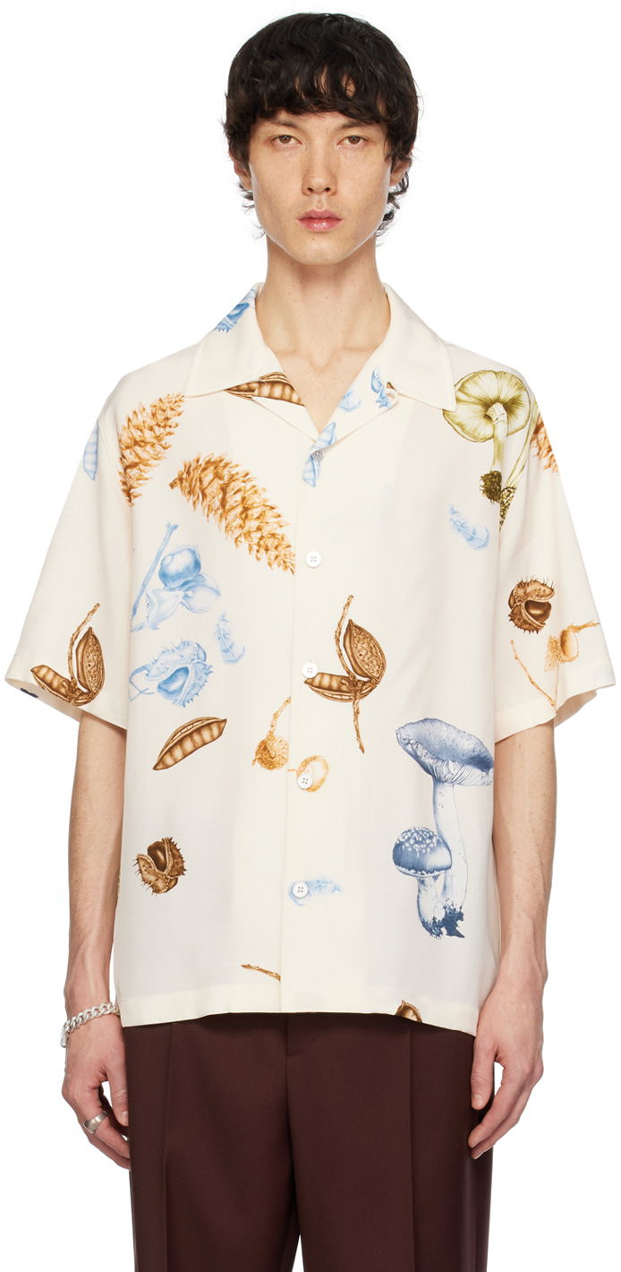 Skjorta Jil Sander Jil Sander Botanical Print Shirt Vit | J47DL0143_J65196, 0
