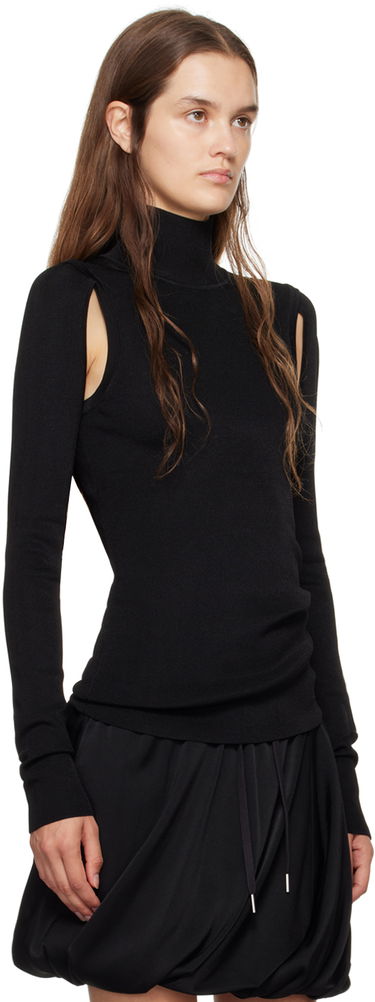 Sweater Helmut Lang Helmut Lang Air Cutout Turtleneck Svart | O06HW702, 1