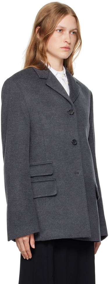 Jacka TOTEME Straight Wool Blazer Grå | 244-WRZ0045-FB0283, 3