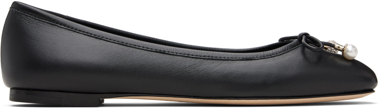 Sneakers och skor Jimmy Choo Jimmy Choo Elme Pearl Ballerina Flats Svart | ELME FLAT, 0