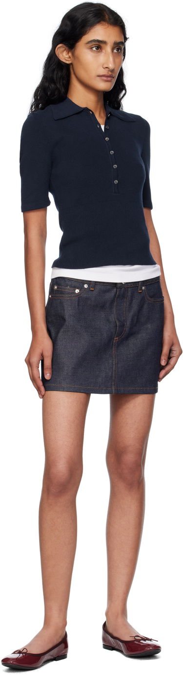 Kjol A.P.C. Denim Mini Skirt Blå | CODBS-F06093, 3
