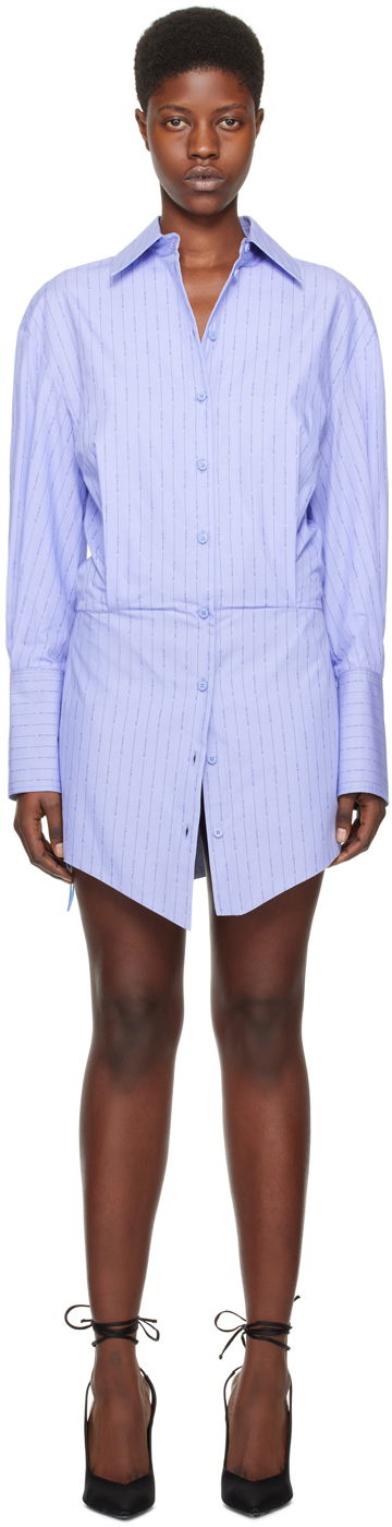 Klä The Attico Attico Sylvie Pinstriped Minidress Purpur | 242WCA93 C078, 0