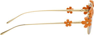 Solglasögon Loewe Paula's Ibiza Daisy Field Round Daisy-Embellished Sunglasses Orange | LW40173UW5130F 192337236198, 1