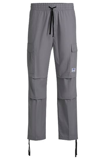 Cargo byxor BOSS Relaxed Fit Cargo Trousers Grå | 50517923