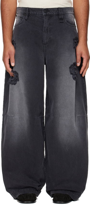 Jeans Simone Rocha Simone Rocha Embellished Wide Leg Puddle Jeans Svart | 4162B 1239D, 0