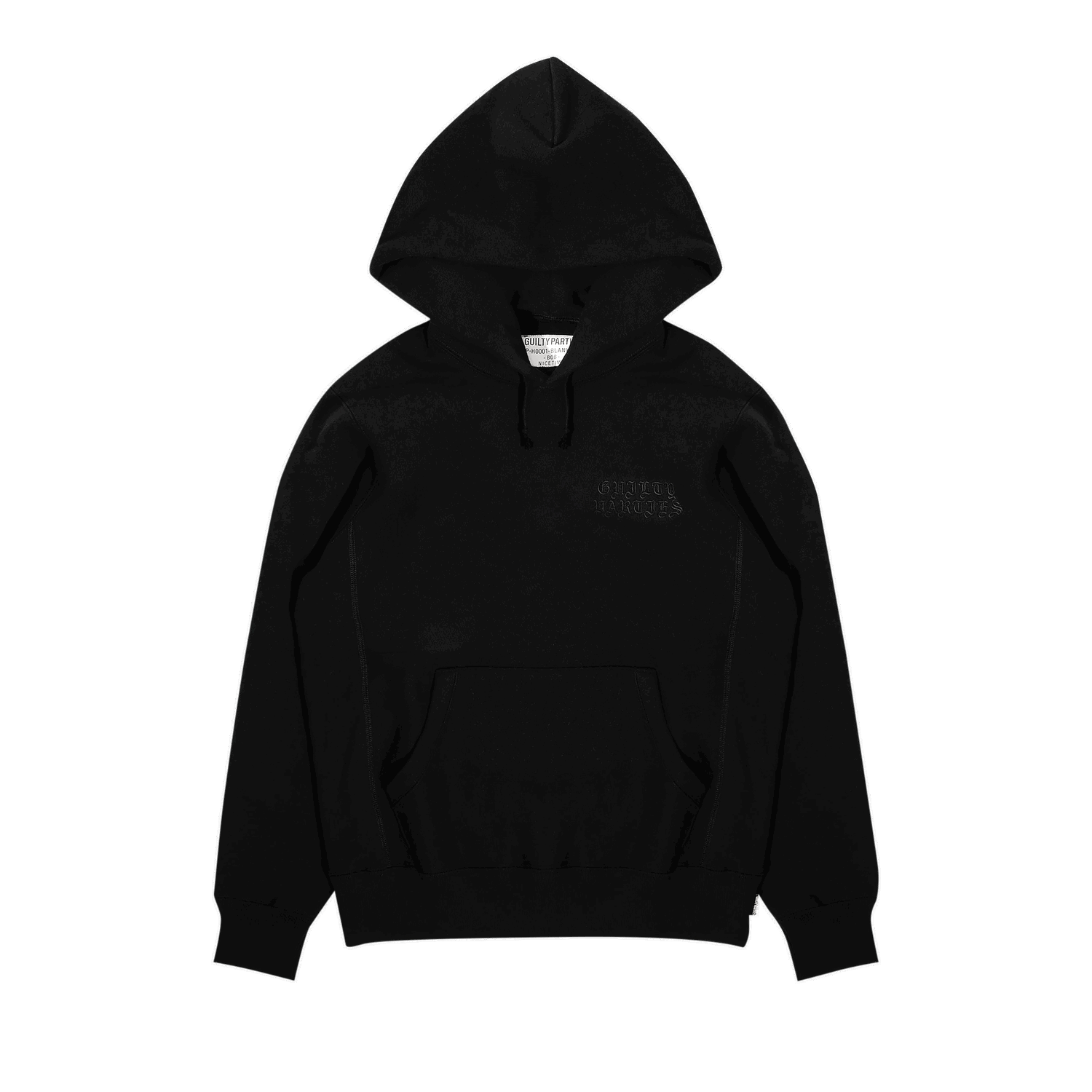 Sweatshirt WACKO MARIA Heavyweight Pullover Hoodie Svart | GP H0001 BLANKLINE BOB BLAC, 0