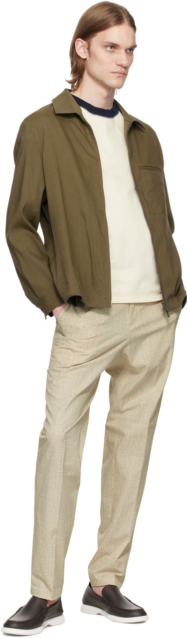 Byxor BOSS BOSS Formal Water-Repellent Trousers Beige | 50539484, 3