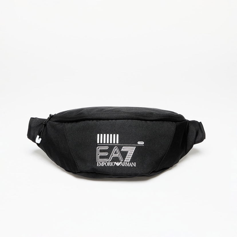 Midjeväska Emporio Armani Hip pack EA7 Unisex Sling Bag Black/ White Logo Svart | 245079CC94002021