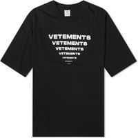 T-shirt VETEMENTS Pyramid Logo T-Shirt Svart | UE64TR140B, 1