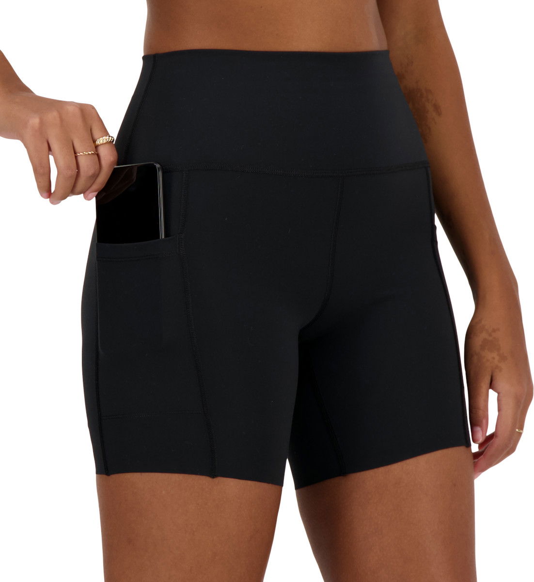 Shorts New Balance Sleek Pocket High Rise Short 6" Svart | ws41271-bk, 1