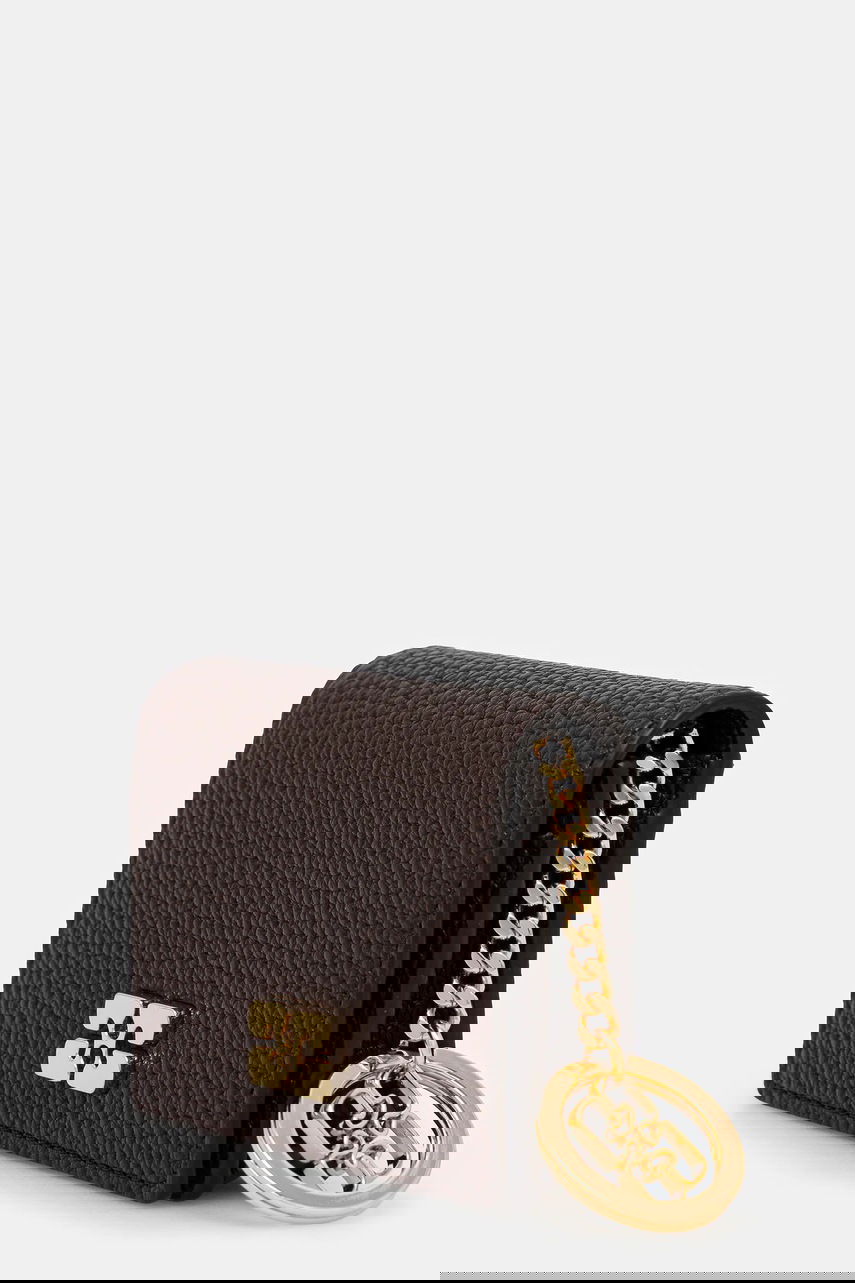 Plånbok GANNI Grained Flap Card Holder with Keychain Brun | A7279, 1