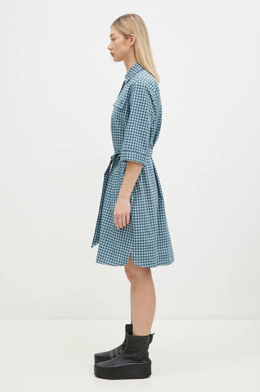 Klä MAISON KITSUNÉ Maison Kitsuné Double Pocket Mini Oversize Dress Blå | NW01620WC5015, 1