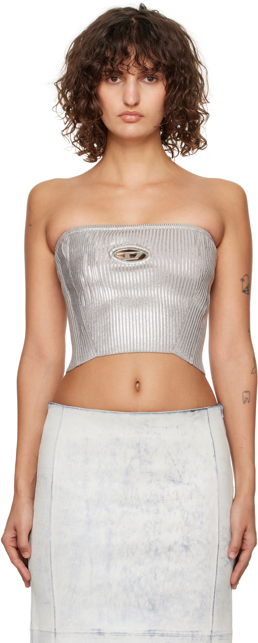 Crop top Diesel Tube Top Grå | A14813 0HNAT