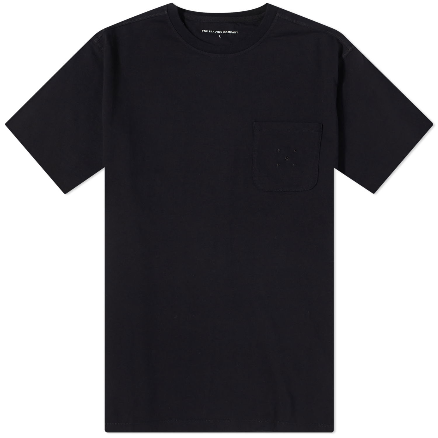 T-shirt Pop Trading Company Pocket Logo T-Shirt Black Svart | POPAW23-02-025, 0