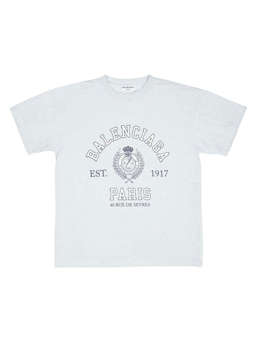 T-shirt Balenciaga College 1917 T-Shirt Vit | 612965TMV989012