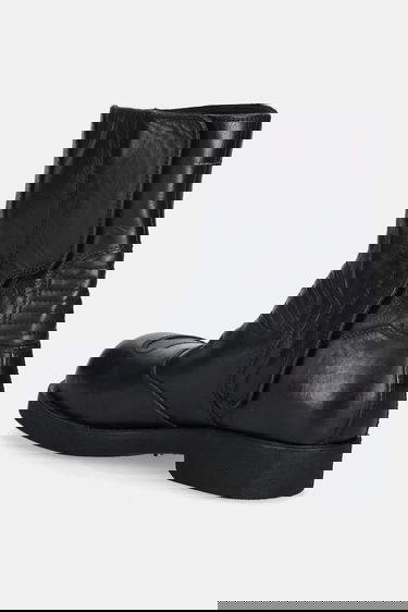 Sneakers och skor Maison Margiela MM6 Maison Margiela Ribbed Leather Boots Svart | SH3WU0015.P7431.T8013, 2